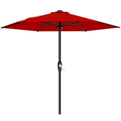 Patio Umbrella shown in the Red, 7.5FT option