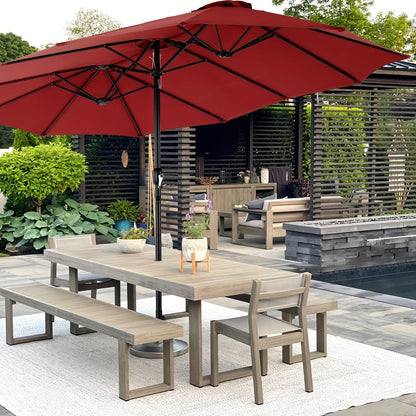 Patio Umbrella shown in the Red (15FT) option