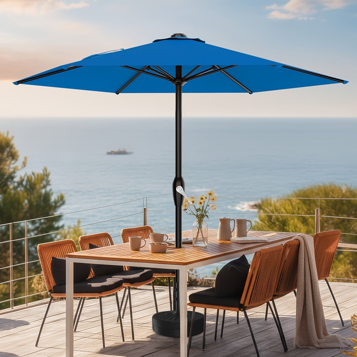 Patio Umbrella shown in the Royal Blue option