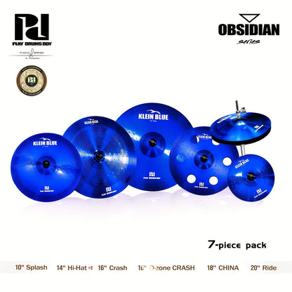 7-Piece Alloy Cymbal Set shown in the Blue option