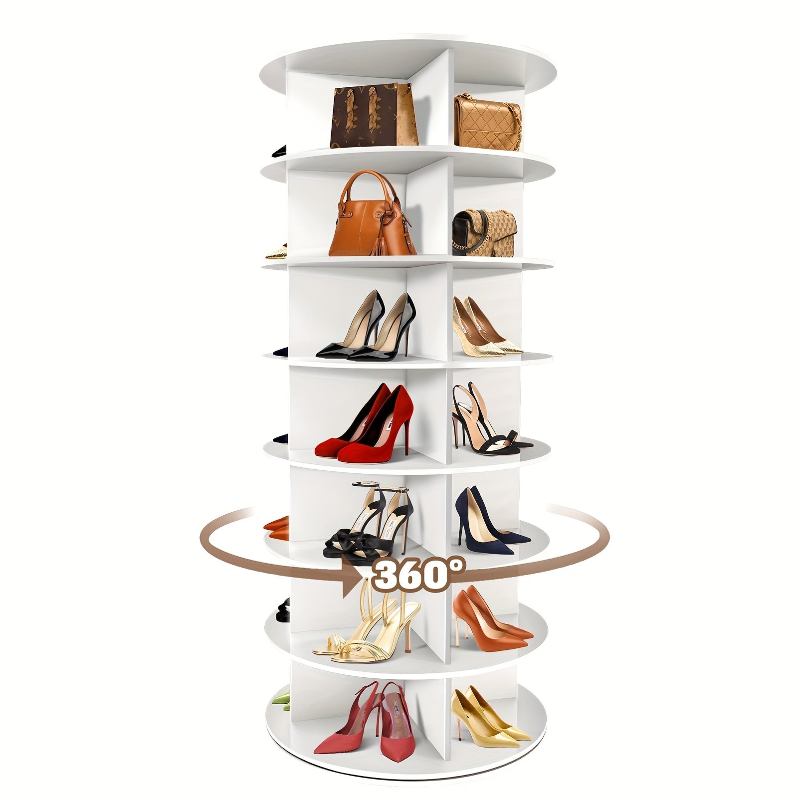 Shoe Racks and Shoe Organizers shown in the White, Holds 28 Pairs option