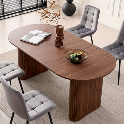 Dining Table shown in the Brown option