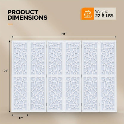 70-Inch Freestanding Room Divider with Added Privacy for Privacy and Space Definition detail image