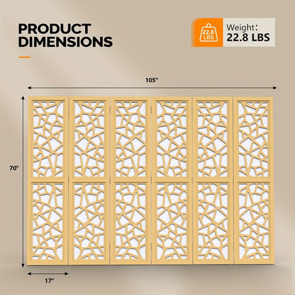 70-Inch Freestanding Room Divider with Added Privacy for Privacy and Space Definition detail image - detail view 5