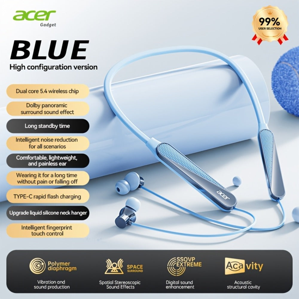 Acer TWS Wireless Earbuds Gaming Mode Low Latency, Noise Isolation Stereo Sound USB-C Charging Long Battery Life