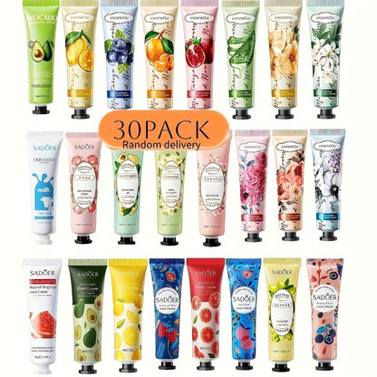 Wedding Favor Hand Cream Set 30pcs – Sadoer Travel Size Mini Moisturizing Lotion with Lactic Acid & Glycerin