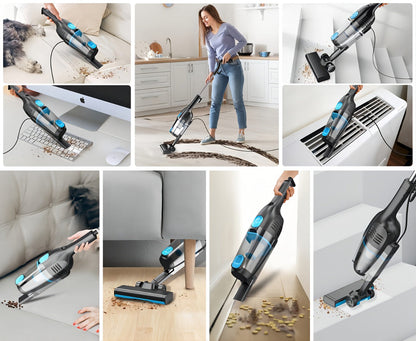 Cordless Stick Vacuum 30KPa 600W Motor 68oz Bagless Upright Vacuum Cleaner for House Car Hard Floor Carpet Pet Hair Multi-Color