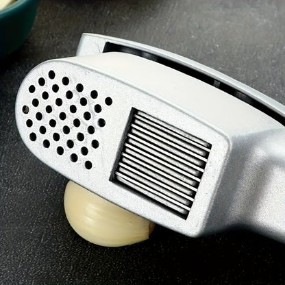 Garlic Press 2-in-1 Garlic Mincer and Slicer Stainless Steel Manual Garlic Crusher Presser for Fine Mince Puree Kitchen Tool for Home