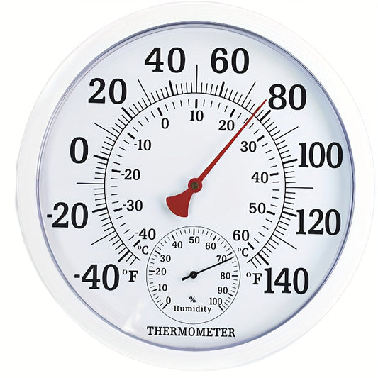 Digital Thermometer Hygrometer – 9.84" Large Screen Indoor Temperature Humidity Monitor, White Panel, Easy-Read Display for Home