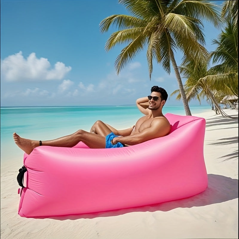 Inflatable Air Sofa Outdoor Camping Lounger 440LB Heavy Duty Quick Inflate Portable Lazy Bag Sofa Bed with Carry Bag Lightweight Compact