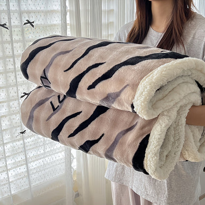 400-450 GSM Flannel Blanket with Plush-Look Lining, 16 Pattern Choices and Four Size Labels
