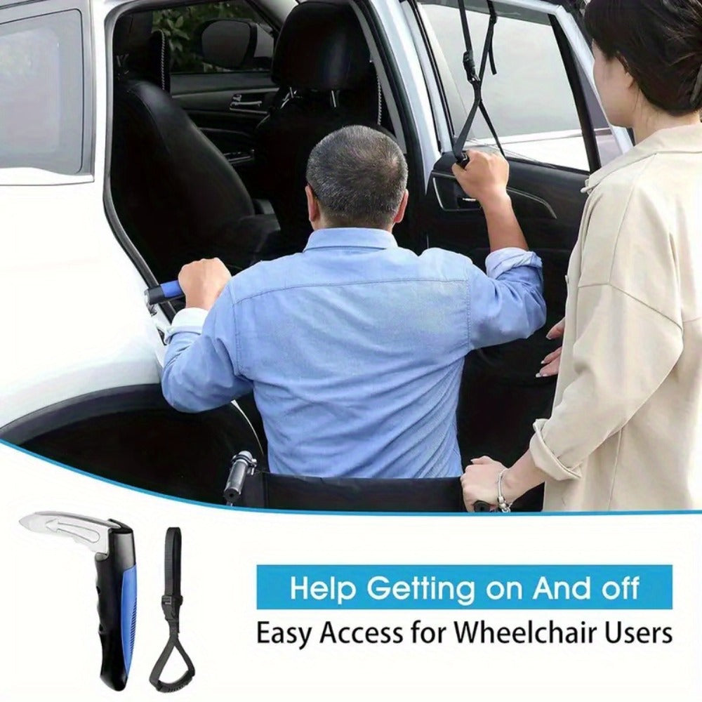Car Door Grab Bar – Portable Vehicle Support Handle for Seniors & Handicapped, Sit-to-Stand Assist, Auto Cane Grab Bar Supports Up to 450