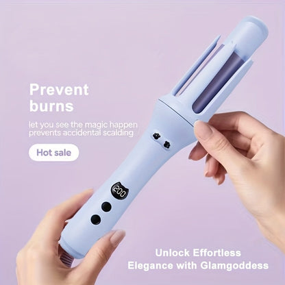 Hair Curler - One Button Electric Rotary Curling Iron with LED Display, 9-Speed Intelligent Temperature Control