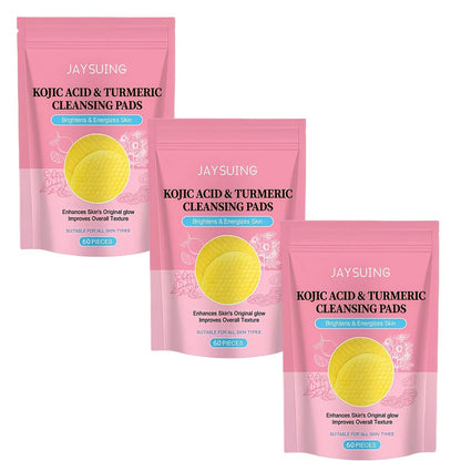 Cleansing Pads 180pcs - Turmeric Niacinamide Citric Acid Deep Cleansing Makeup Remover Gentle Face Pads