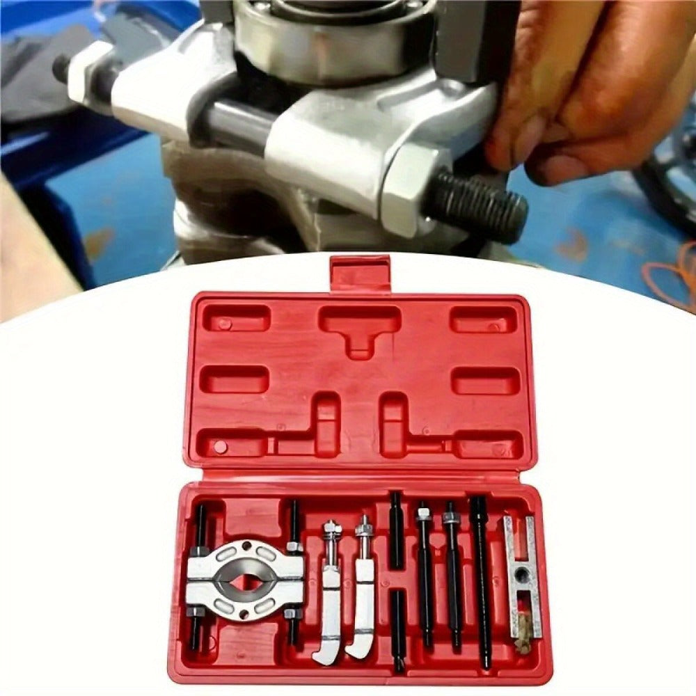 Bearing Puller Set 9-Piece – Gearbox Bearing Removal Tool Kit for Automotive & Mechanical Repair, Internal External Bearing Extractor