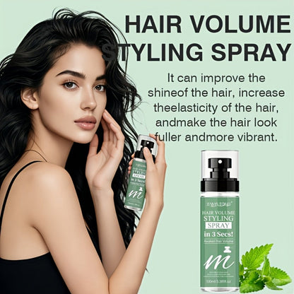 Hair Volumizing Spray 100ml Oil-Free Texturizing Instant Lift & Hold, Non-Irritating Styling Spray for Fine Flat Hair