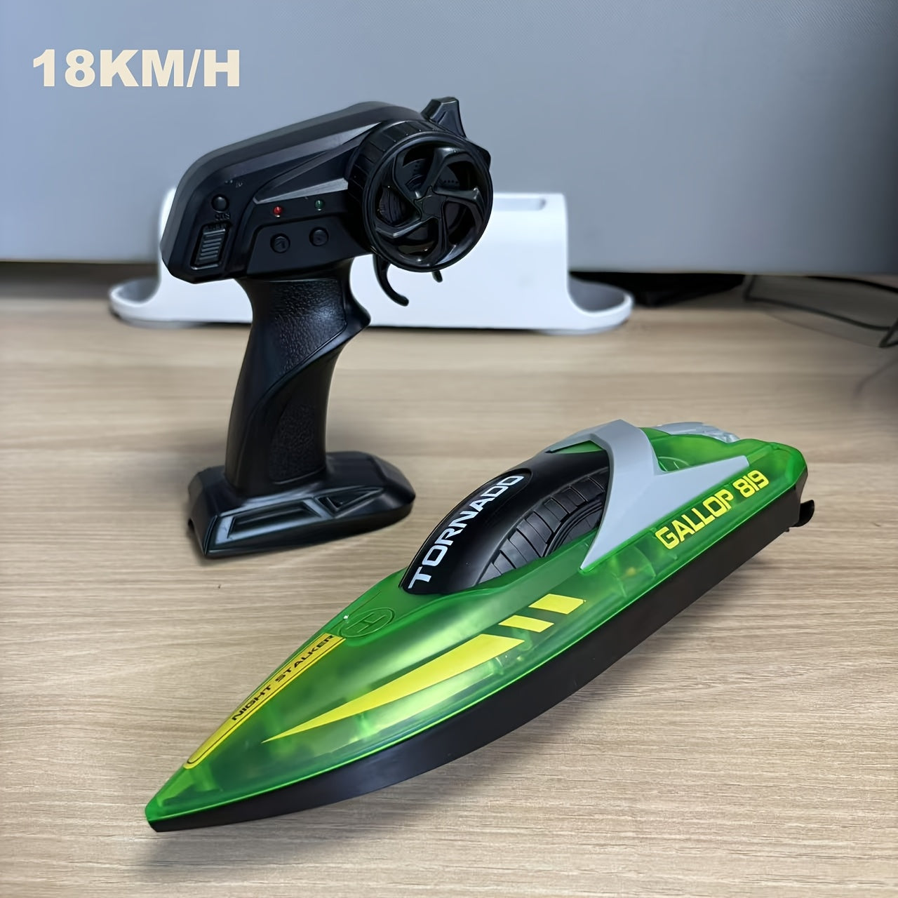Remote Control Speedboat 25KM/H with Auto Flip Reset Night Light & Low with the Listed Color, Size or Set Options for Everyday Use