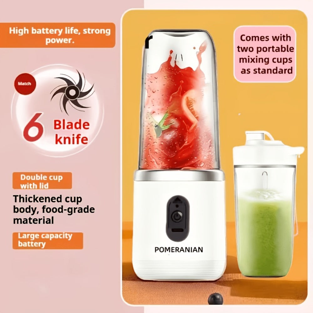 Portable Blender Rechargeable, Mini Personal Juicer for Smoothies, Milkshakes & Juice, USB Charging