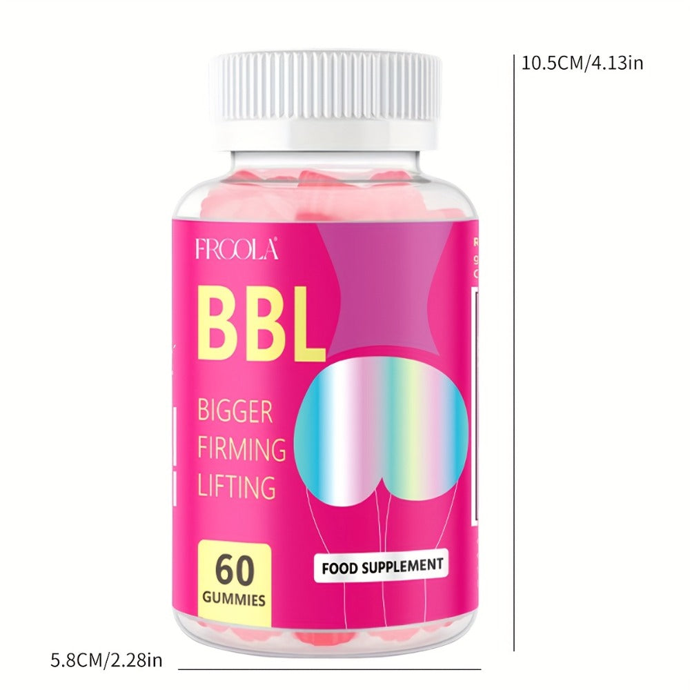 Women's BBL & BBG Herbal Gummies, Bum & Chest Enhancement Support Supplement for Women, Strawberry Flavor