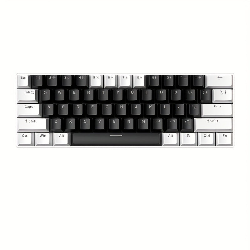 Mechanical Keyboard 61-Key Wired Hot-Swap Layout with Red or Blue Switches, RGB Backlighting and Six Color Options