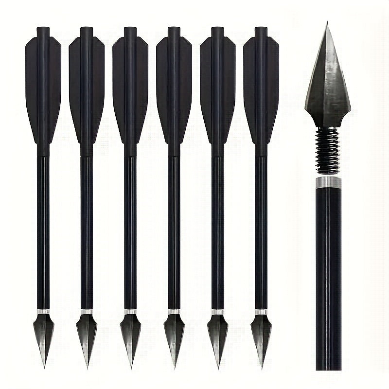 Broadhead Mini Crossbow Bolts 6pcs | 6.7 Inch Aluminum Alloy Archery Arrows with Sharp Tips for 50-80 Lbs Mini Crossbow