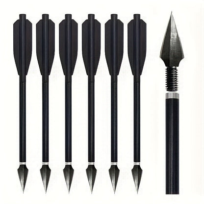 Broadhead Mini Crossbow Bolts 6pcs | 6.7 Inch Aluminum Alloy Archery Arrows with Sharp Tips for 50-80 Lbs Mini Crossbow