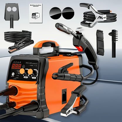 MIG Welder 3-in-1 Welding Machine 110V 105A Gasless MIG Stick ARC Portable Welder Kit with Rubber Case