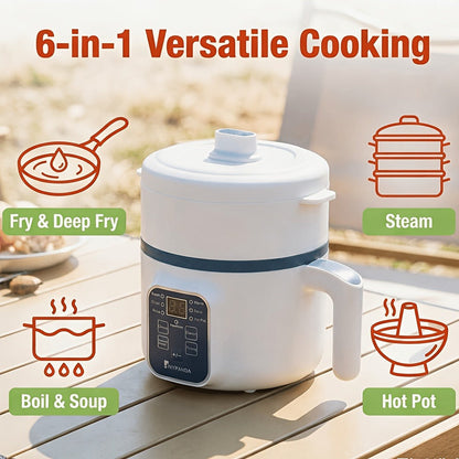 Electric Hot Pot 1.7L Multifunctional for Entryways, Bedrooms and Living Spaces, with the Listed Configuration