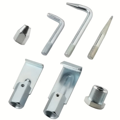 Nine-Piece Slide Hammer Dent Puller Kit with Blue Grip, Puller Attachments and Hand Tool Set