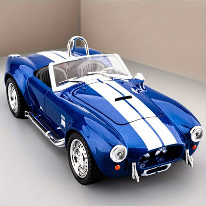Shelby Cobra 1:22 Scale Zinc Alloy Diecast Model Car, Collector-Grade Exhibition-Quality Replica with Openable Doors