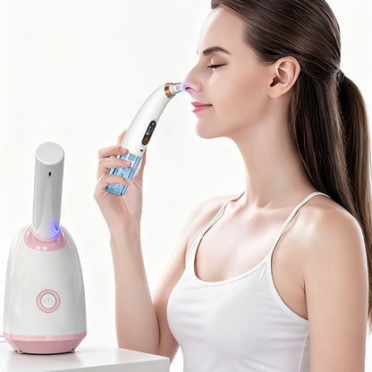Facial Steamer Nano Ion Mist – Deep Pore Cleansing Home Spa Face Steamer with 360° Rotatable Arm, Blackhead Remover