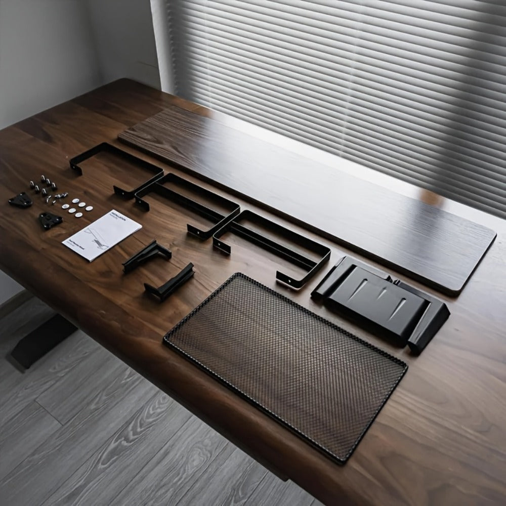 Monitor Stand Organizer with Headset Holder Phone Stand & Game Controller Holder, Versatile Desktop Riser for Computer Monitor Laptop
