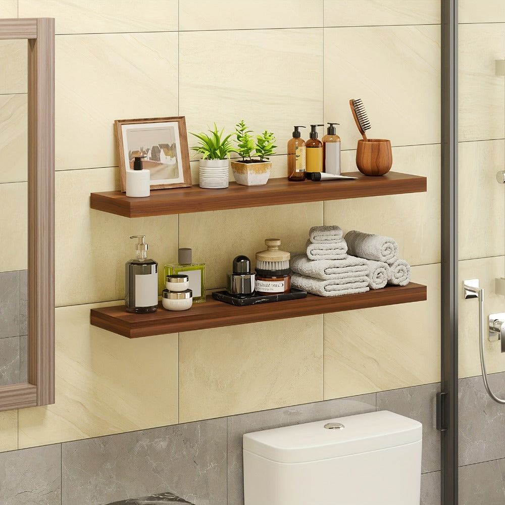 Floating Shelves Wall Mounted Set of 4 – 22 Inch Wall Shelves with Invisible Brackets for Bathroom Living Room Bedroom Kitchen Decor