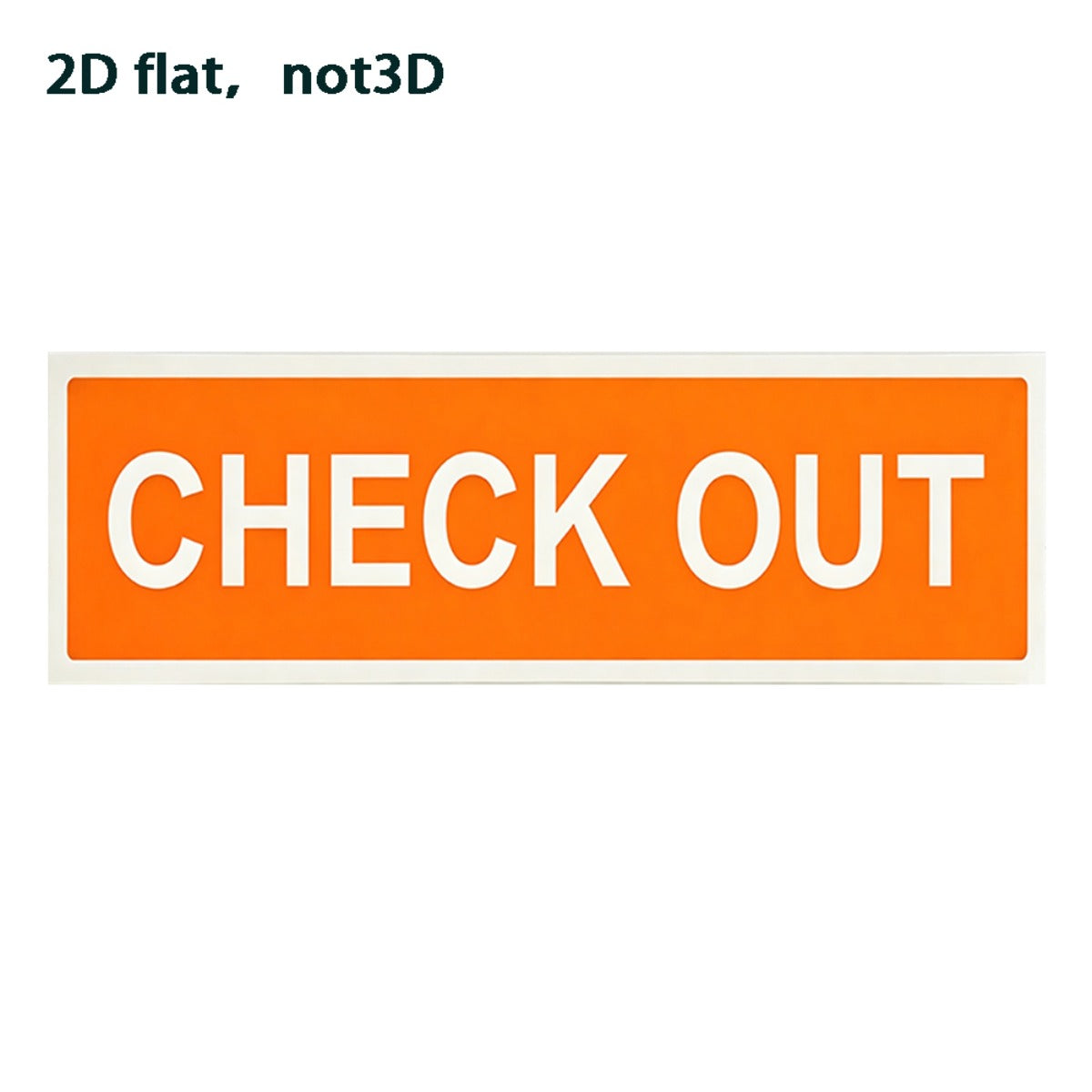 Metal Inspection Sign 4x16 Inch Orange White High-Contrast Safety Label with Pre-Drilled Holes