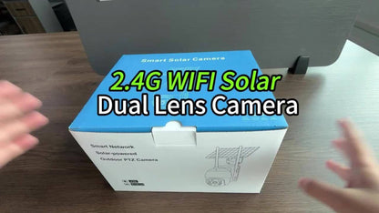 Security Camera Solar 4MP-Labelled Model with 8X Digital Zoom, PIR Detection, Color Night Vision and Three Options