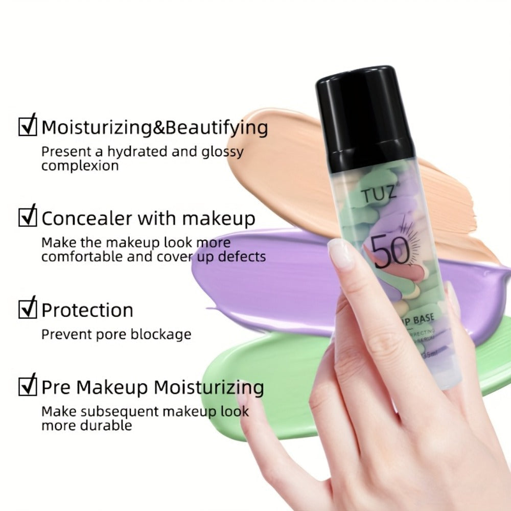BB Cream Barrier Cream Set 4pcs Tri-Color Light Texture Natural Finish Anti-Smudge Glycerin for Makeup, Travel and Everyday Vanity Use