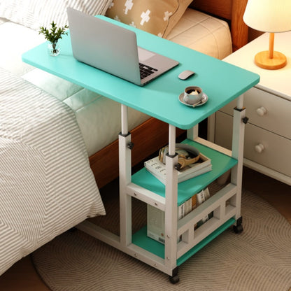 Rolling Overbed Table with Brake Wheels, Adjustable Height Bedside Nursing Dining Table for Elderly & Patients