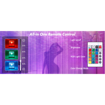 Compact Cube Projection Night Light with Textured Top, Touch Button, Remote and USB Charging