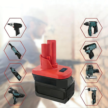 Battery Adapter Converter for Dewalt 20V & 18V Red Tools Li-ion Battery to 12V Power Tool Replacement