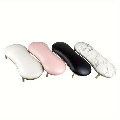 Nail Arm Rest with Metal Base Ergonomic Microfiber PU Cushion 15 Degree Tilt – Luxury Manicure Wrist Rest for Nail Salon Professional Nail