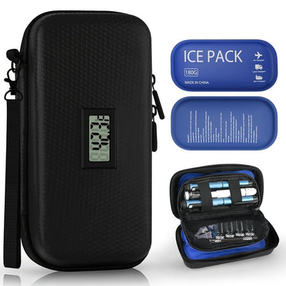 Insulin Cooler Travel Case Refrigerated Medication Case Temperature Display Wristband for Entryways, Bedrooms and Living Spaces
