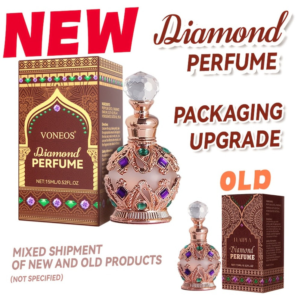 Arabian Perfume for Women Diamond Bottle EDT, Ocean Flower Vanilla Musk Fragrance Spray, Diamonds Woody & Diamond Crown Styles