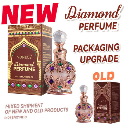 Arabian Perfume for Women Diamond Bottle EDT, Ocean Flower Vanilla Musk Fragrance Spray, Diamonds Woody & Diamond Crown Styles