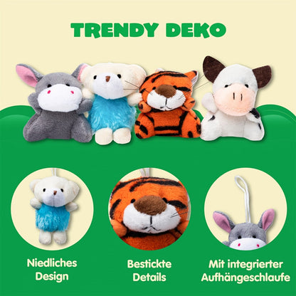 36 Pack Mini Stuffed Animals Bulk, 3 Inch Animal Plush Toys with Keychain 36 Unique Designs