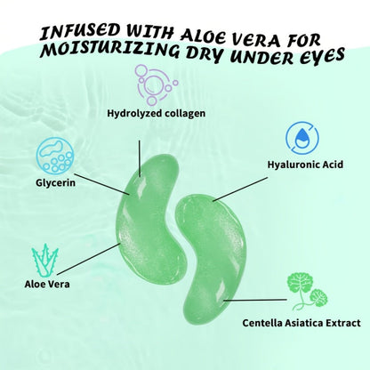 Under Eye Patches 25 Pairs, Aloe Vera & Collagen Eye Mask for Dark Circles, Puffiness & Deep Hydration