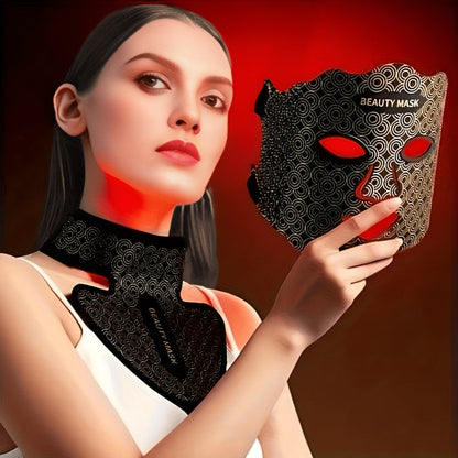 Red Light Therapy Face Mask, 7-in-1 LED Device for Face, Neck & Chest, 95 Beads 650nm & 850nm Dual Wavelength