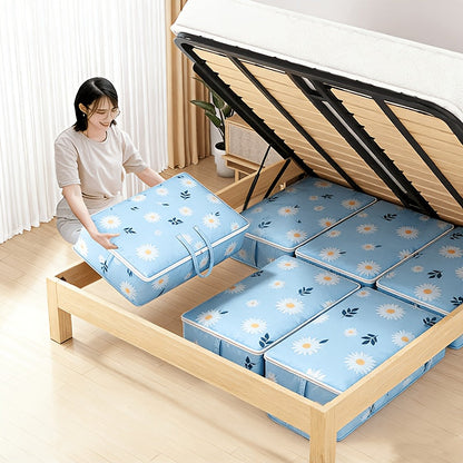 Under Bed Storage Bags 6pcs 140L – Large Capacity Foldable Organizer Bags for Clothes Blankets Bedding, Space Saving Underbed Storage