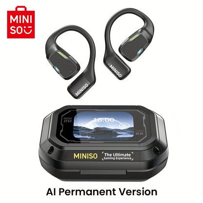 AI Translation Wireless Earbuds Real-Time 135 Languages Open-Ear Design Full-Color Touch Screen for an Everyday Personal Care Routine
