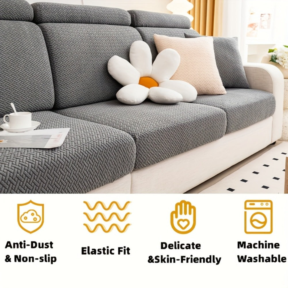 Sofa Cover Sectional Panel Options for Single to 4 Seats, Chaise, Armrest Pair or Backrest in Five Colors