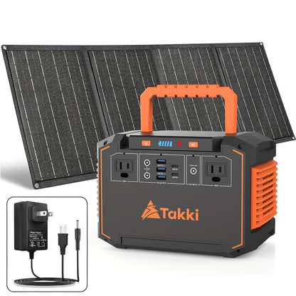 Portable Solar Generator Power Station 88.8Wh / 240Wh – 24000mAh, AC DC USB Ports, LiFePO4 Battery, for Camping RV CPAP Laptop Fan Emergency